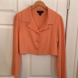 St. John Tangerine Cropped Blazer